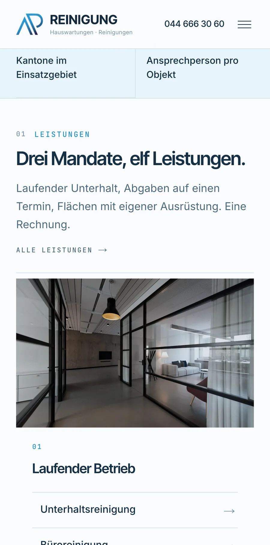 AP Reinigung Leistungen mobil