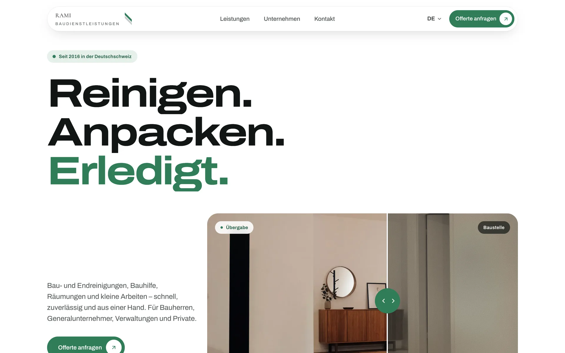 Rami Baudienstleistungen GmbH Website